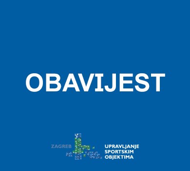 Obavijest o otvaranju bazena na SRC Šalata